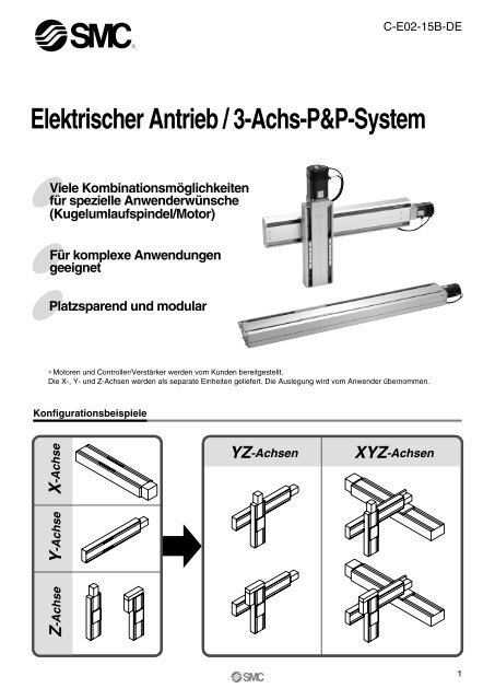 Elektrischer Antrieb / 3-Achs-P&P-System - SMC