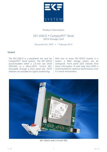 SD1-DISCO â¢ CompactPCIÂ® Serial - EKF
