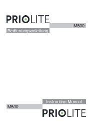 PRIOLITE M500 Bedienungsanleitung