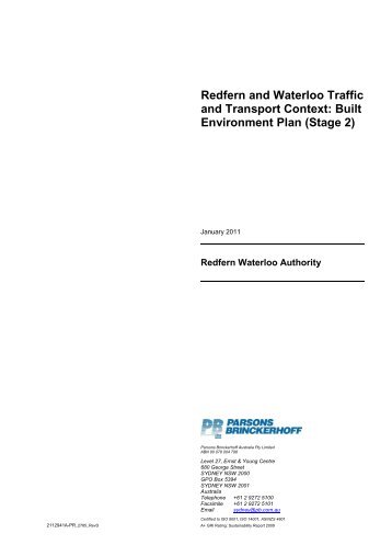 Redfern and Waterloo Traffic and Transport Context - SMDA - NSW ...