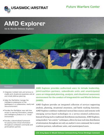 AMD Explorer - Space and Missile Defense Command - U.S. Army