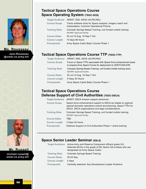 Spring 2011 - Space and Missile Defense Command - U.S. Army