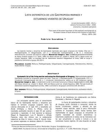 Full text PDF - Comunicaciones de la Sociedad MalacolÃ³gica del ...