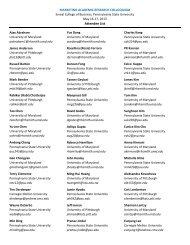 MARC 2013 Attendee Contact List - Smeal College of Business