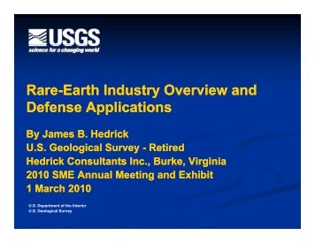 Rare-Earth Industry Overview and Defense Applications by ... - SME