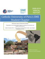 Catholic University of Peru's SME Student Chapter