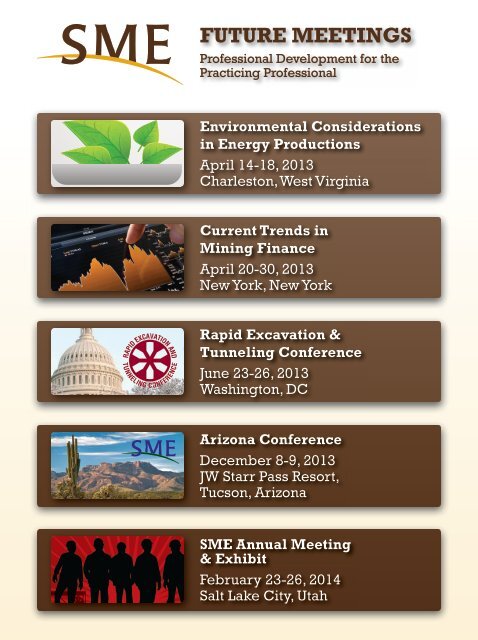 Annual Meeting Preliminary Program - Full Brochure (PDF) - SME