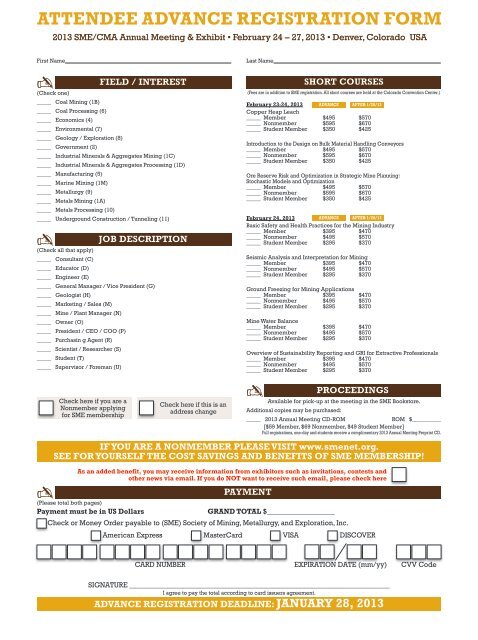 Annual Meeting Preliminary Program - Full Brochure (PDF) - SME