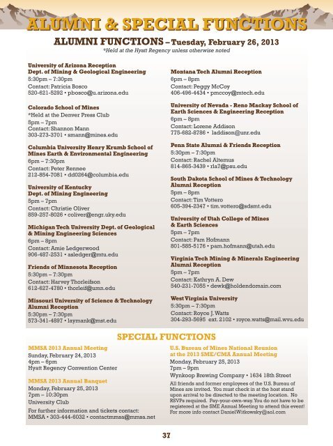 Annual Meeting Preliminary Program - Full Brochure (PDF) - SME