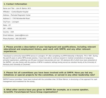 2012 SMFM Board of Directors Candidate Statements - Society for ...