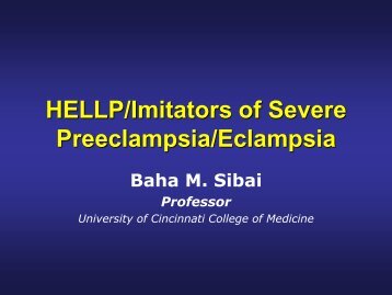 HELLP/Imitators of Severe Preeclampsia/Eclampsia - Society for ...