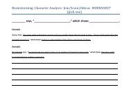 Brainstorming: Character Analysis- Jem/Scout/Atticus WORKSHEET ...