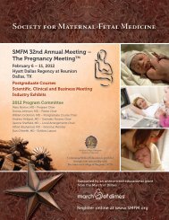 Society for Maternal-Fetal Medicine