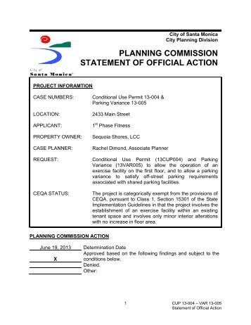 Conditional Use Permit 13-004; Variance 13-005, 2433 Main Street