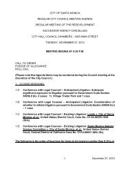 City Council Report - City of Santa Monica