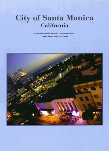 Comprehensive Annual Financial Report - City of Santa Monica