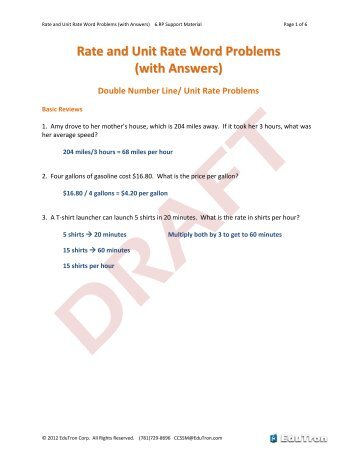 Mathworksheetsland Ratio And Proportion Word Problems Answers - www math worksheets land com ...