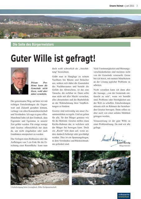 Breitenfurter Vereine - VP Breitenfurt - Volkspartei Niederösterreich