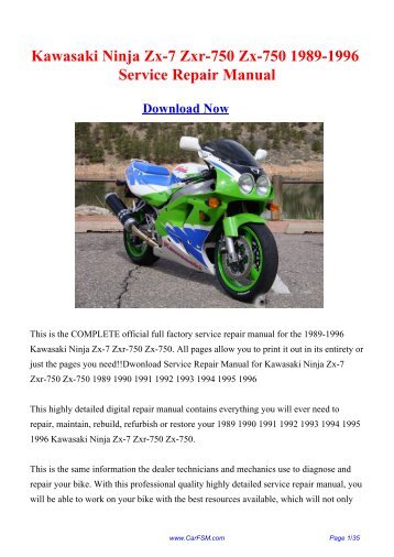 1996 kawasaki 750 sts manual