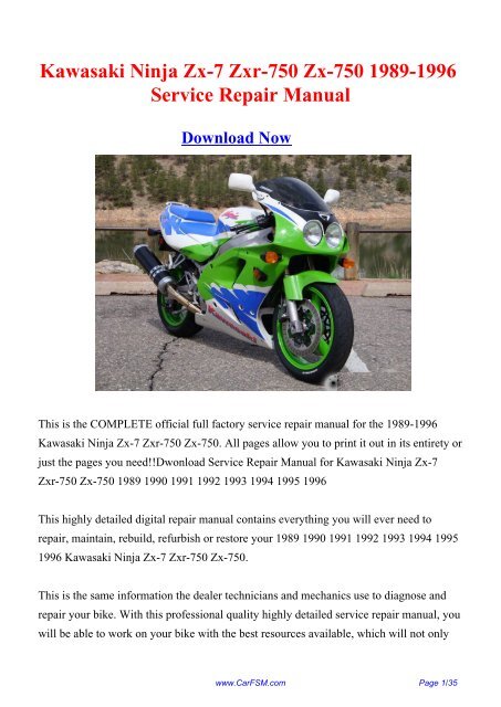 kawasaki ninja zx7 750