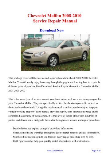 1998 chevy malibu repair manual