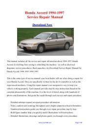 Download Honda Accord 1994-1997 Service Repair Manual - Carfsm