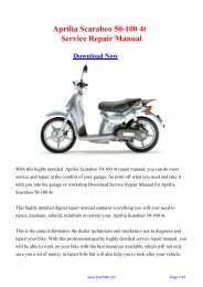 Aprilia Scarabeo 50-100 4t Factory Repair Manual