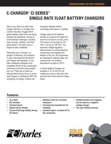 C-Charger CI Series.qxd - Charles Industries, Ltd.