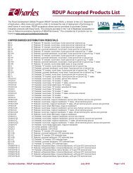 RUS/RDUP Accepted Materials List - Charles Industries, Ltd.