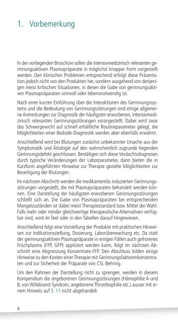 Kompendium Blutung und Gerinnung