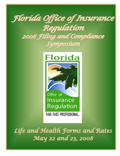 (850) 413-3152 Fax - Florida Office of Insurance Regulation