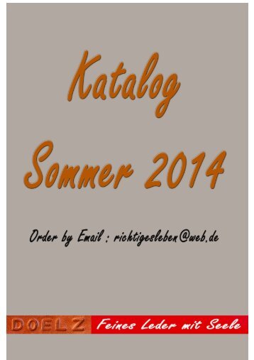 KATALOG SOMMER 2014