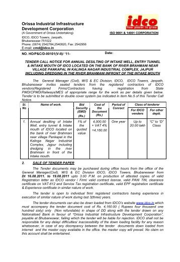 Orissa Industrial Infrastructure Development Corporation - IDCO