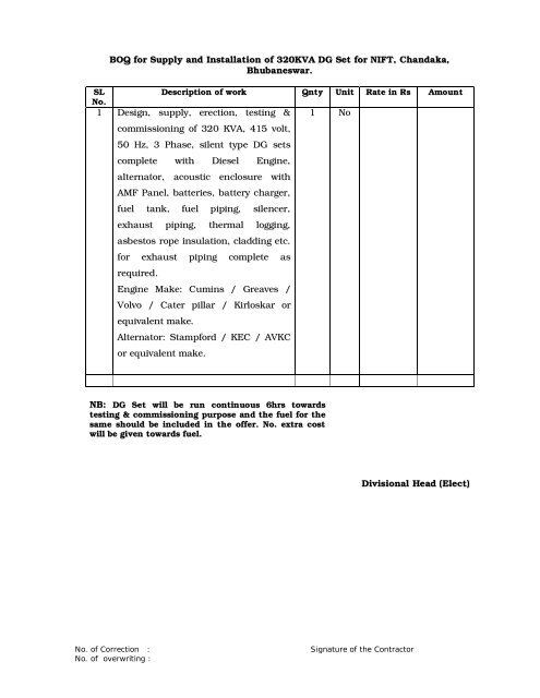 TENDER - IDCO