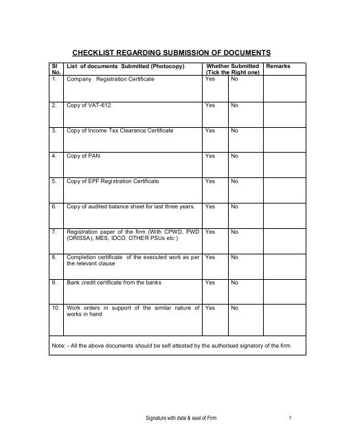 BID DOCUMENT FOR PREQUALIFICATION - IDCO