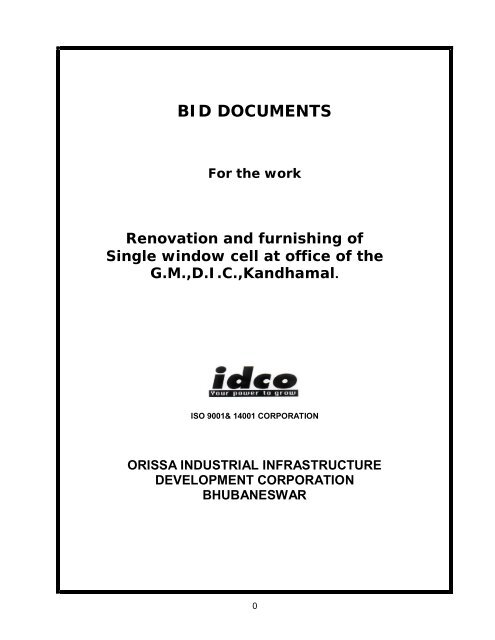 BID DOCUMENTS - IDCO