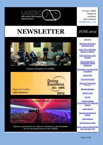 NEWSLETTER - Latin American New Zealand Business Council