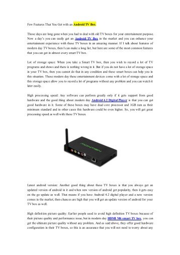 Few Features That You Get with an Android TV Box.pdf