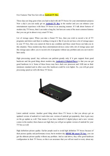 Few Features That You Get with an Android TV Box.pdf