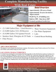 Complete Manufacturing Facility With Real Estate - Louisiana ...