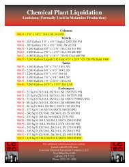 Chemical Plant Liquidation - Louisiana Chemical Equipment Co. LLC