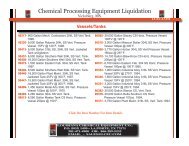 Chemical Processing Equipment Liquidation - Louisiana Chemical ...