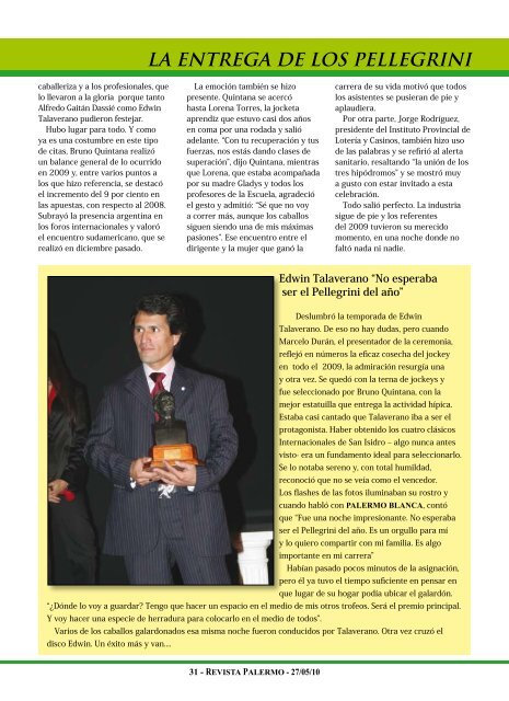 Nota completa - Revista Palermo