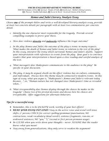 ᐅ Romeo and Juliet Essay Examples - argumentative and persuasive essays | blogger.com 5 paragraph essay on romeo and juliet
