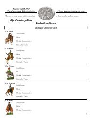 The Canterbury Tales Packet 2011