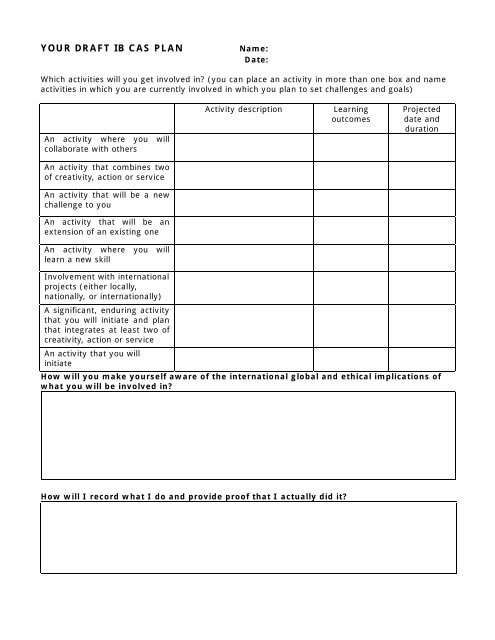 YOUR DRAFT IB CAS PLAN your-draft-ib-cas-plan