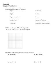 Chapter 4 Review Sheet