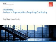 Marketing I Lecture 2: Segmentation-Targeting-Positioning - SMI