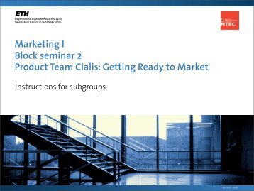 Marketing I Block seminar 2 Product Team Cialis: Getting ... - SMI