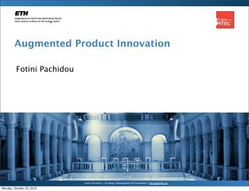 Augmented Product Innovation - SMI